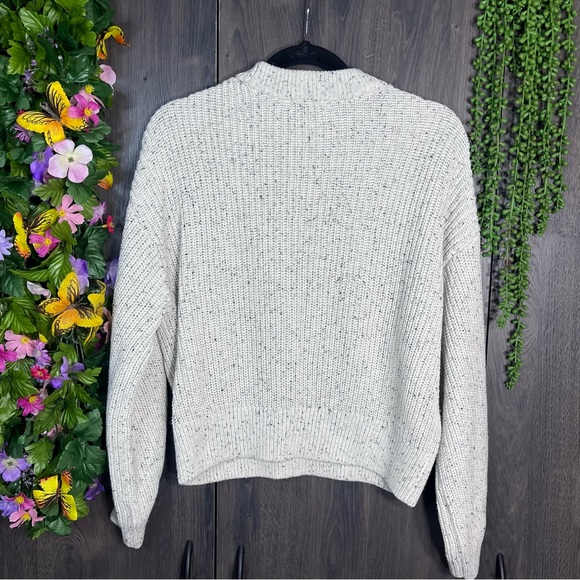 -💙2/$40💙H&M Crew Neck Ribbed Chunky Knit Speckled Woven Sweater Size Small - Picture 10 of 15